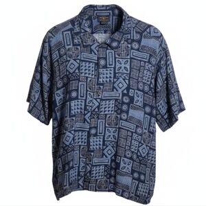 Woolrich men's button down midnight tiki short sleeve outdoors shirt size XL